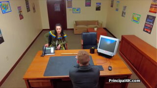 Banging PE teachers beautiful ass on the office desk