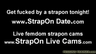 How does my big fat strap on feel in your ass
